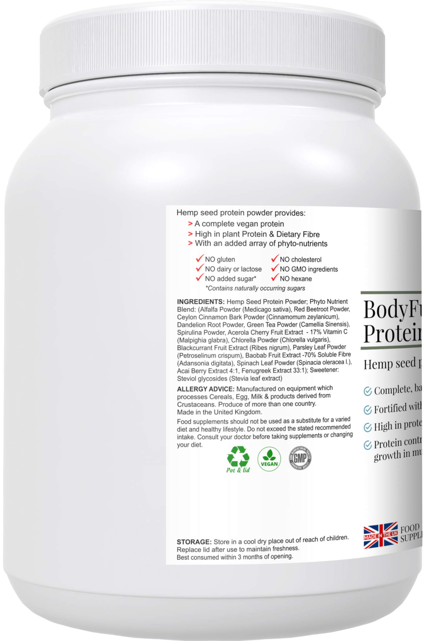 BodyFuel Hemp Protein