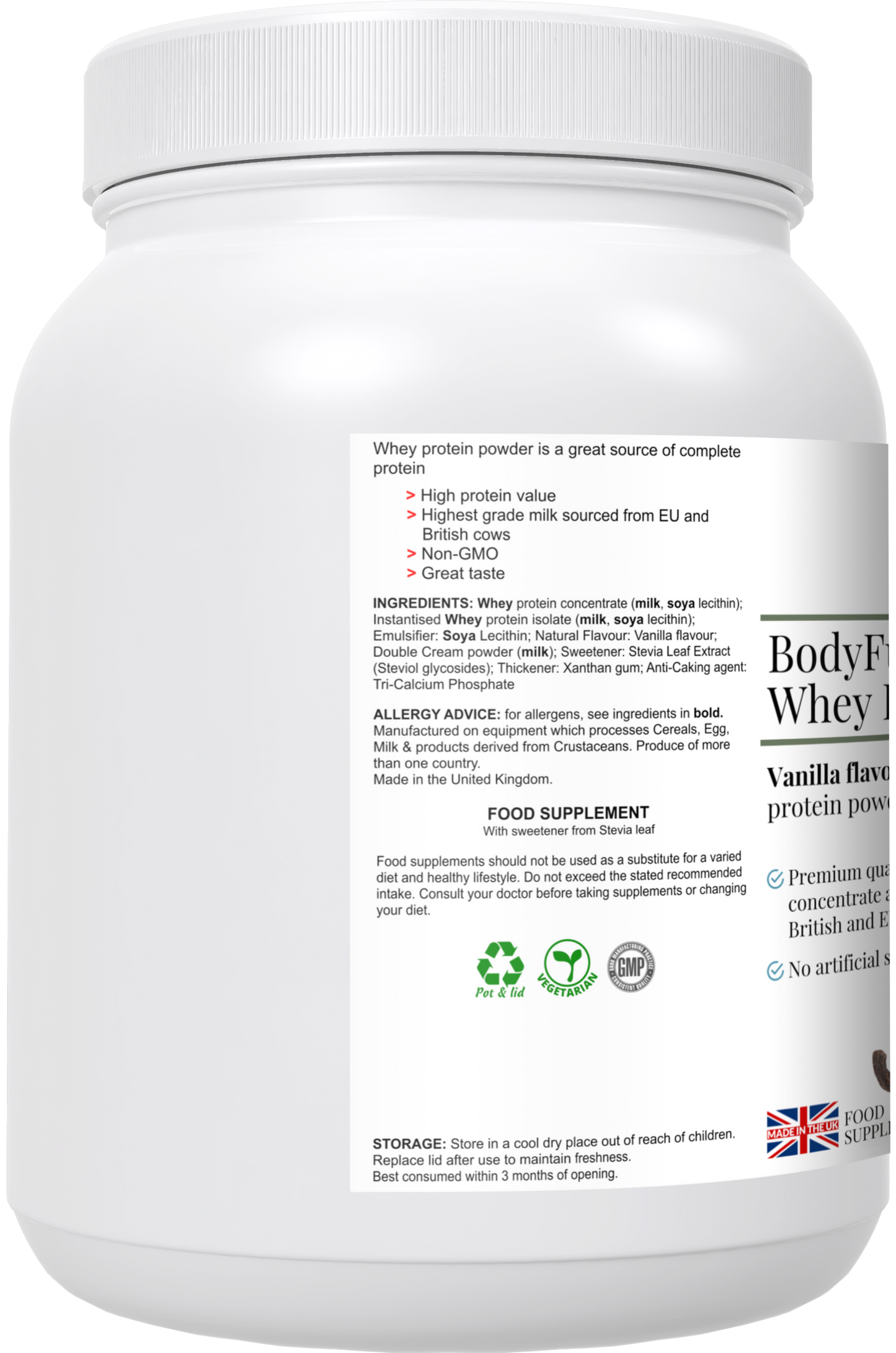 BodyFuel Whey Protein- Vanilla