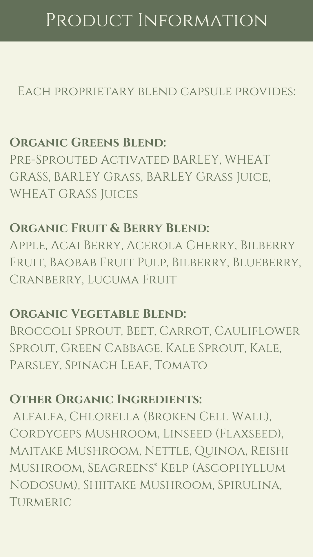Organic Superfood Multi Complex