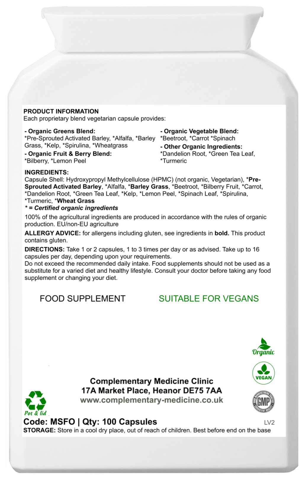 Organic Superfood Multi Complex