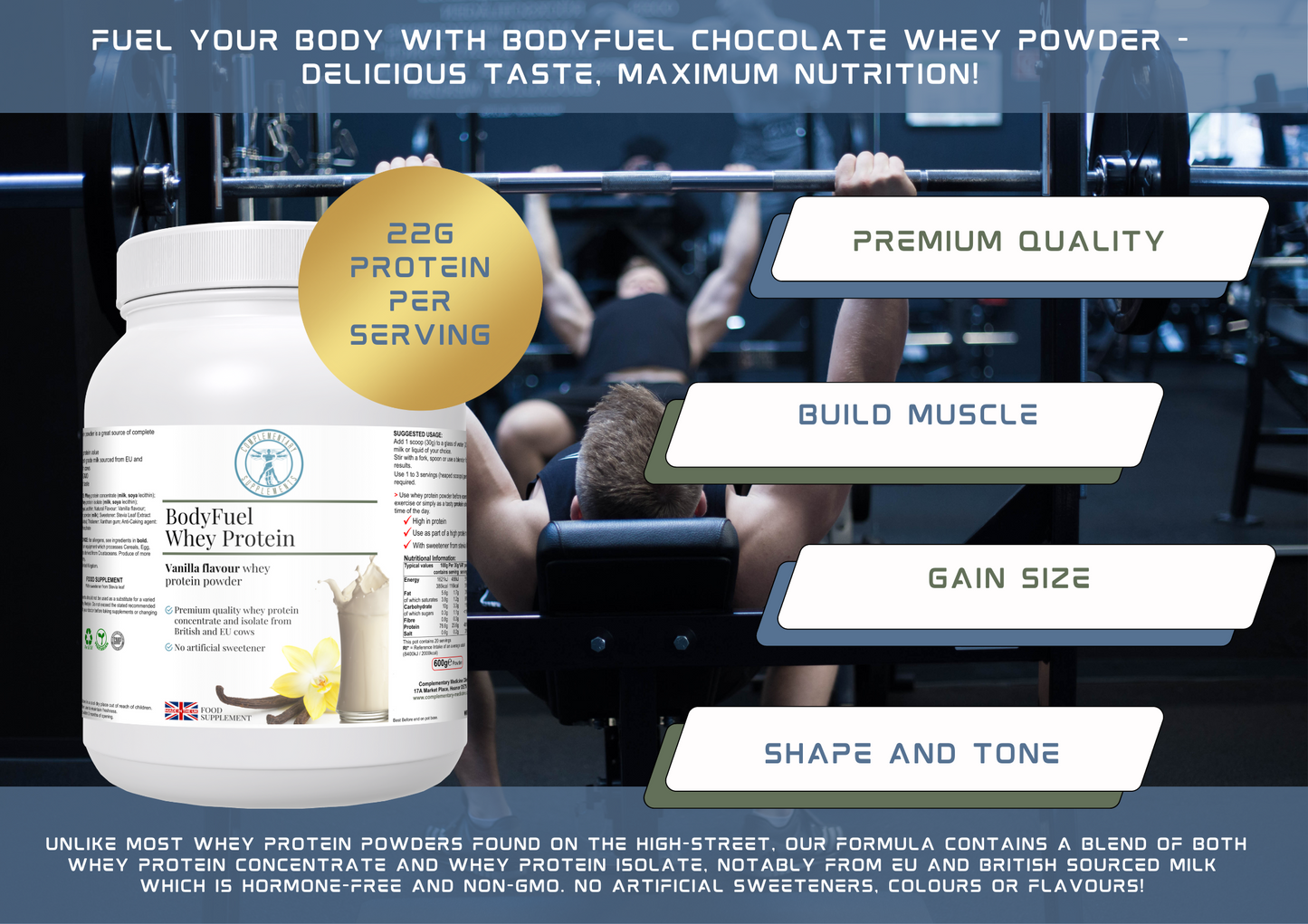 BodyFuel Whey Protein- Vanilla